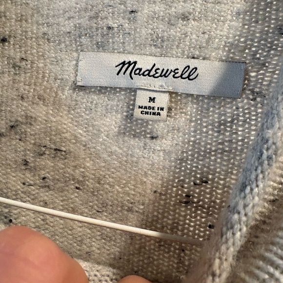 Madewell Light Gray Speckled Turtleneck Sweater - Picture 2 of 3